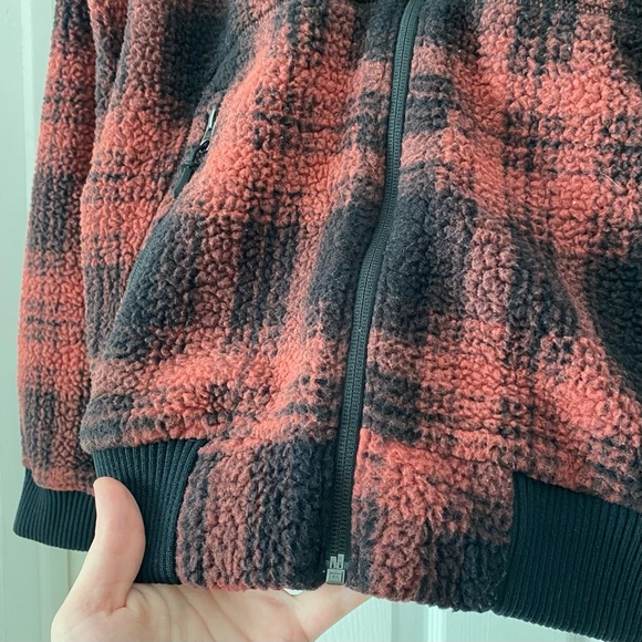 Carhartt Boys Red Plaid Sherpa Jacket - Picture 3 of 5